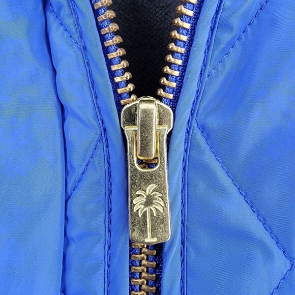 Lilly Pulitzer Blake Quilted Vest Iris Blue Size Small Pockets - Picture 12 of 16